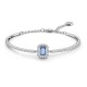SWAROVSKI Millenia Άκαμπτο βραχιόλι Ζιργκόν οκταγωνικής κοπής, Μπλε, Επιροδιωμένο 5620556