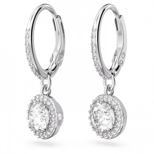 SWAROVSKI Constella Σκουλαρίκια-σταγόνα Στρογγυλή κοπή, Pavé, Λευκά, Επιροδιωμένα 5636270