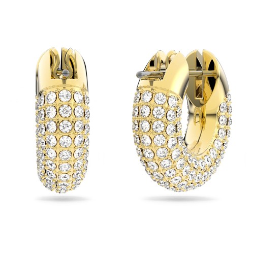 SWAROVSKI Dextera Κρίκοι Pavé, Λευκά, επιχρυσωμένα 5636530