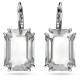 SWAROVSKI Millenia Σκουλαρίκια-σταγόνα Οκτάγωνη κοπή, Γκρι, Επιροδιωμένο 5636569