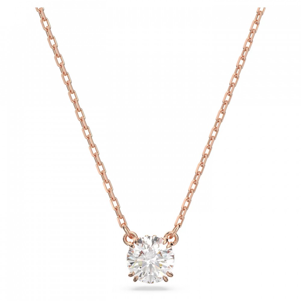 SWAROVSKI Constella Μενταγιόν Στρογγυλή κοπή, Λευκό Ροζ Επιχρυσωμένο 5636710