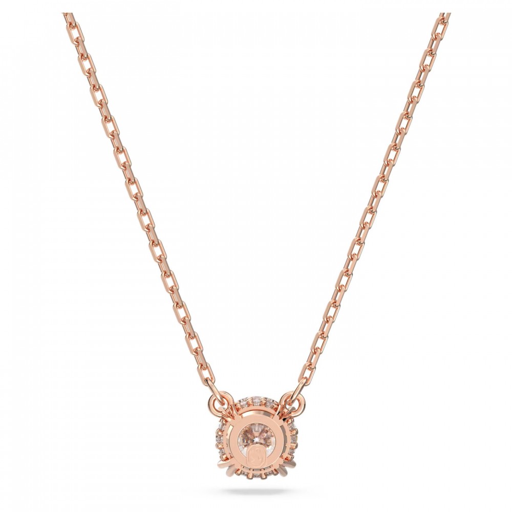 SWAROVSKI Constella Μενταγιόν Στρογγυλή κοπή, Λευκό Ροζ Επιχρυσωμένο 5636710