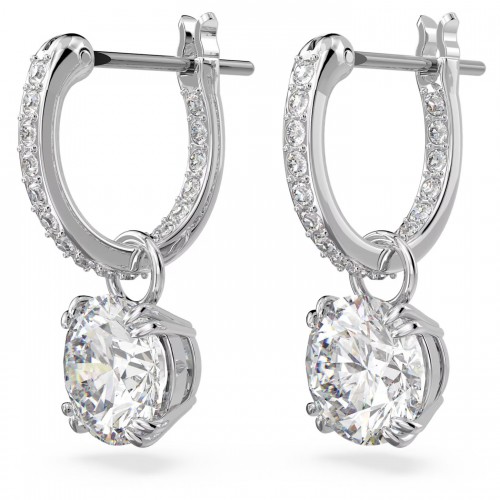 SWAROVSKI Constella Σκουλαρίκια-σταγόνα Στρογγυλή κοπή, Λευκά, Επιροδιωμένο 5636717