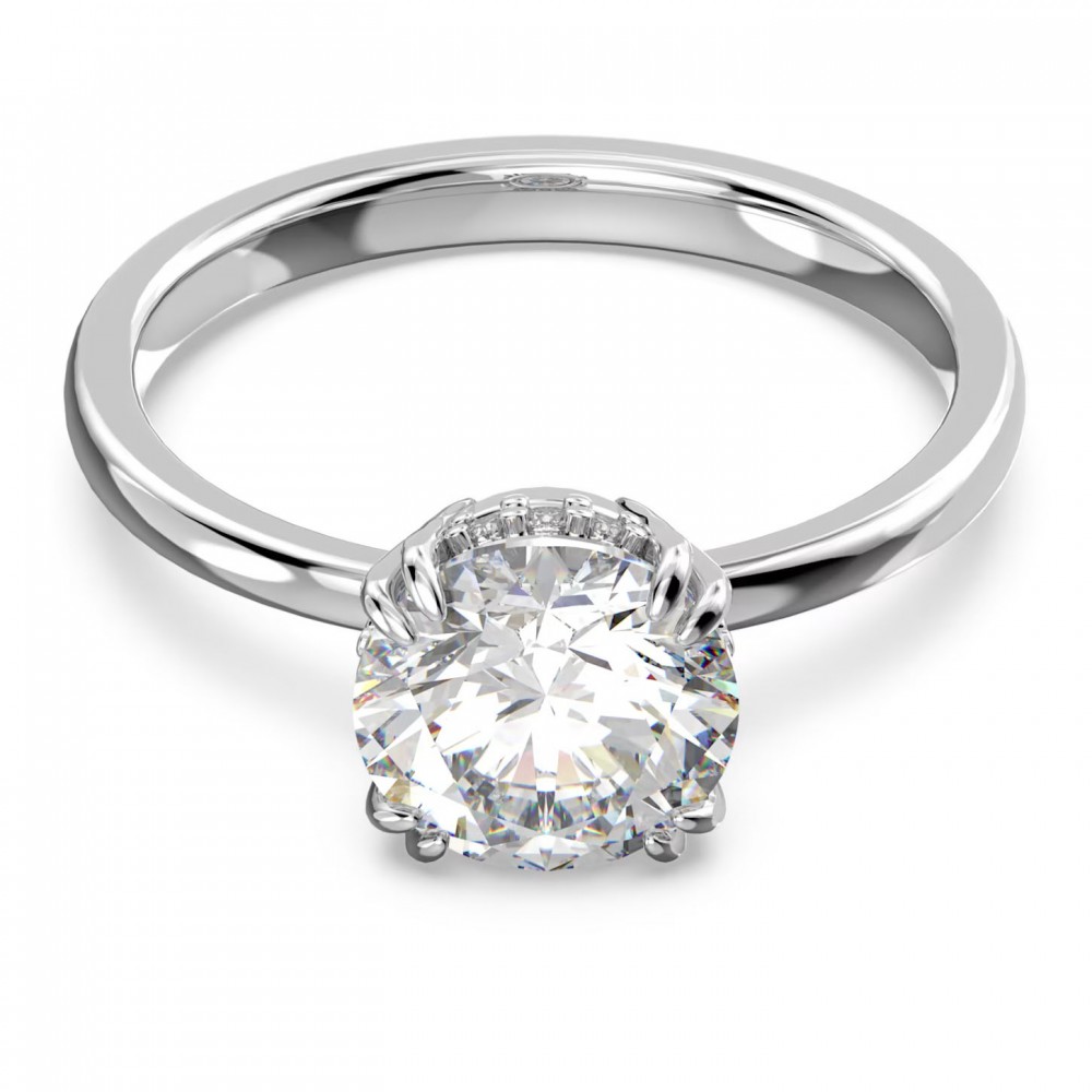 SWAROVSKI Constella Δαχτυλίδι κοκτέιλ Κοπή Princess, Λευκό, Επιροδιωμένο 5638529