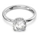 SWAROVSKI Constella Δαχτυλίδι κοκτέιλ Κοπή Princess, Λευκό, Επιροδιωμένο 5638529