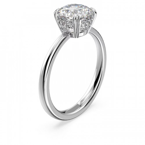 SWAROVSKI Constella Δαχτυλίδι κοκτέιλ Κοπή Princess, Λευκό, Επιροδιωμένο 5638529