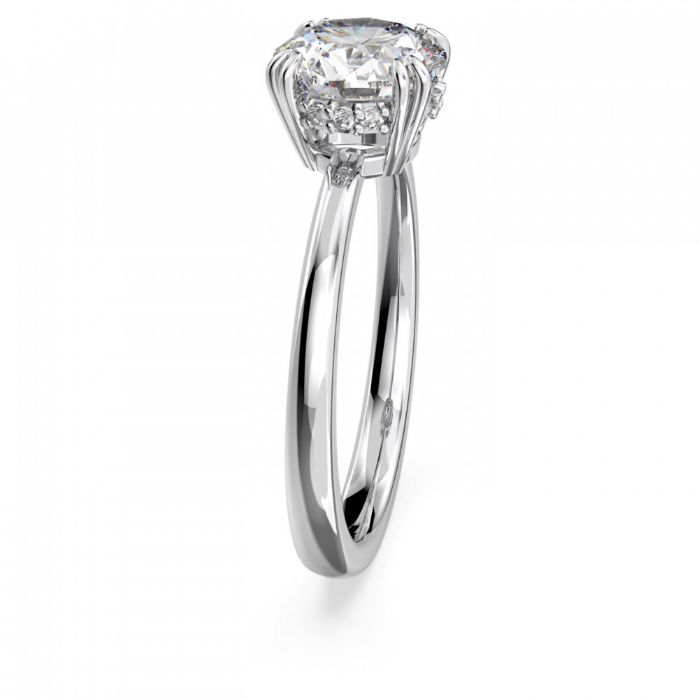 SWAROVSKI Constella Δαχτυλίδι κοκτέιλ Κοπή Princess, Λευκό, Επιροδιωμένο 5638529