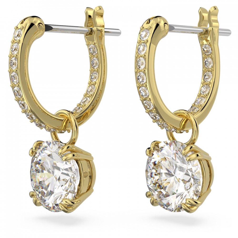 SWAROVSKI Constella Σκουλαρίκια-σταγόνα Στρογγυλή κοπή, Λευκά, Επιχρυσωμένα 5638802