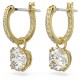 SWAROVSKI Constella Σκουλαρίκια-σταγόνα Στρογγυλή κοπή, Λευκά, Επιχρυσωμένα 5638802