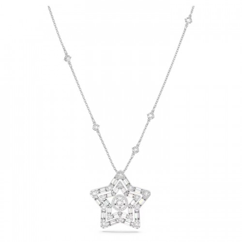 SWAROVSKI Stella Μενταγιόν Μείξη κοπών, Αστέρι, Λευκό, Επιροδιωμένο 5639024