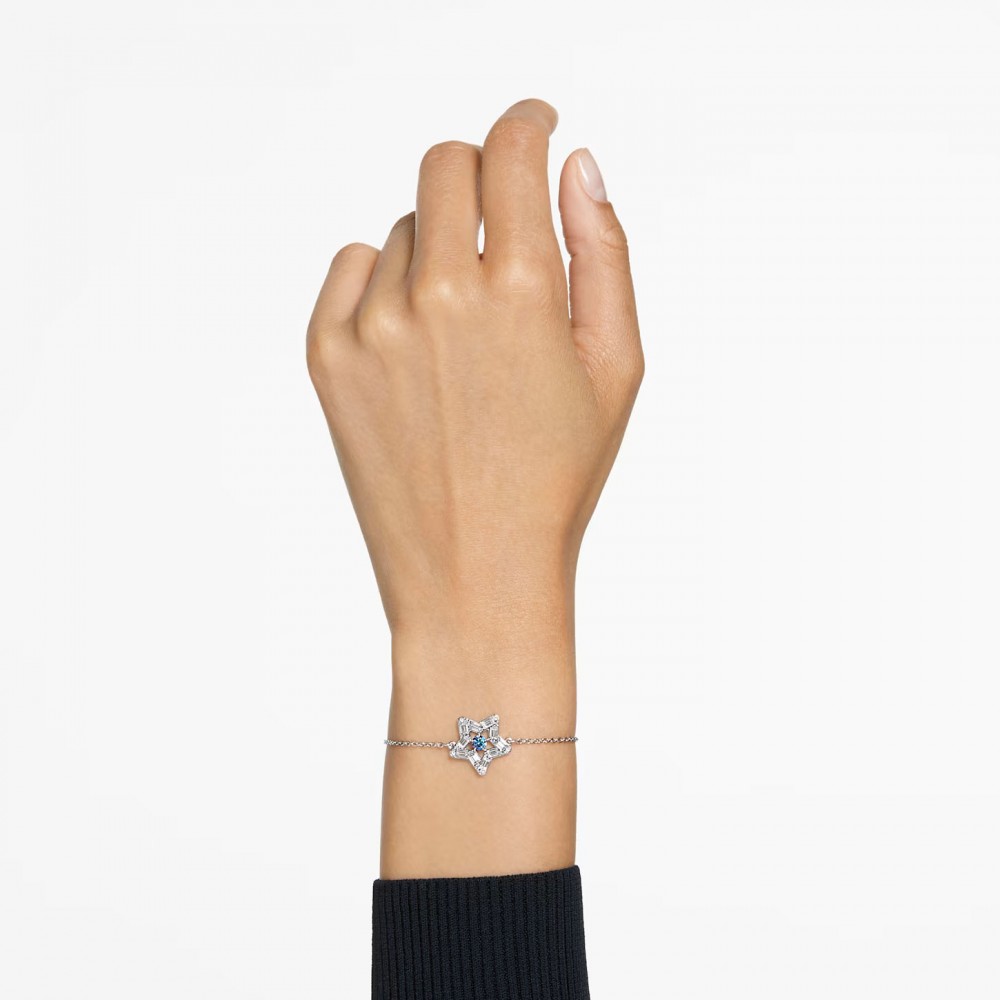 SWAROVSKI Stella Βραχιόλι Αστέρι, Μπλε, Επιροδιωμένο 5639187