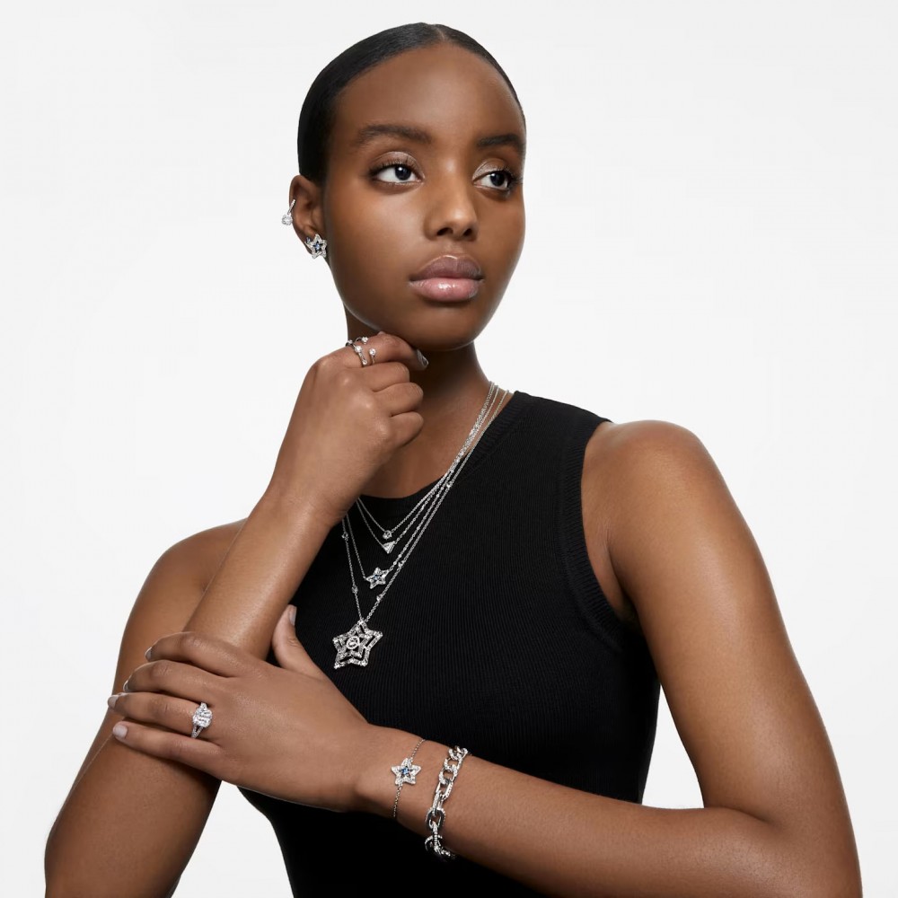 SWAROVSKI Stella Βραχιόλι Αστέρι, Μπλε, Επιροδιωμένο 5639187