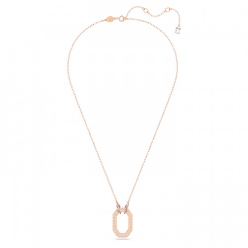 SWAROVSKI Dextera Μενταγιόν Οκταγωνικό σχήμα, Pavé, Λευκό, Ροζ Επιχρυσωμένο 5642389