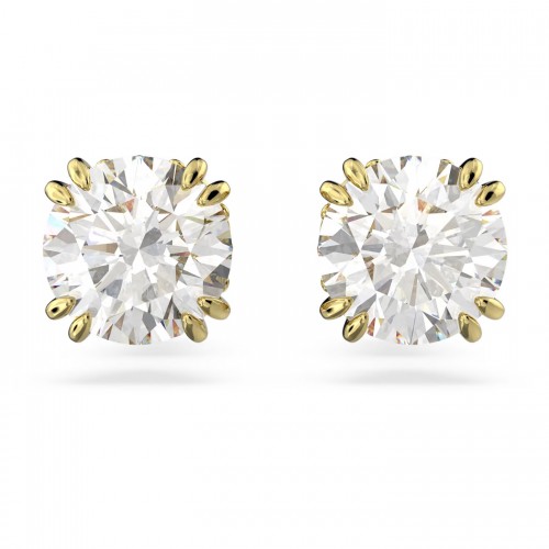 SWAROVSKI Constella Σκουλαρίκια με καρφάκι, Στρογγυλή κοπή, Λευκά, Επιχρυσωμένα 5642595