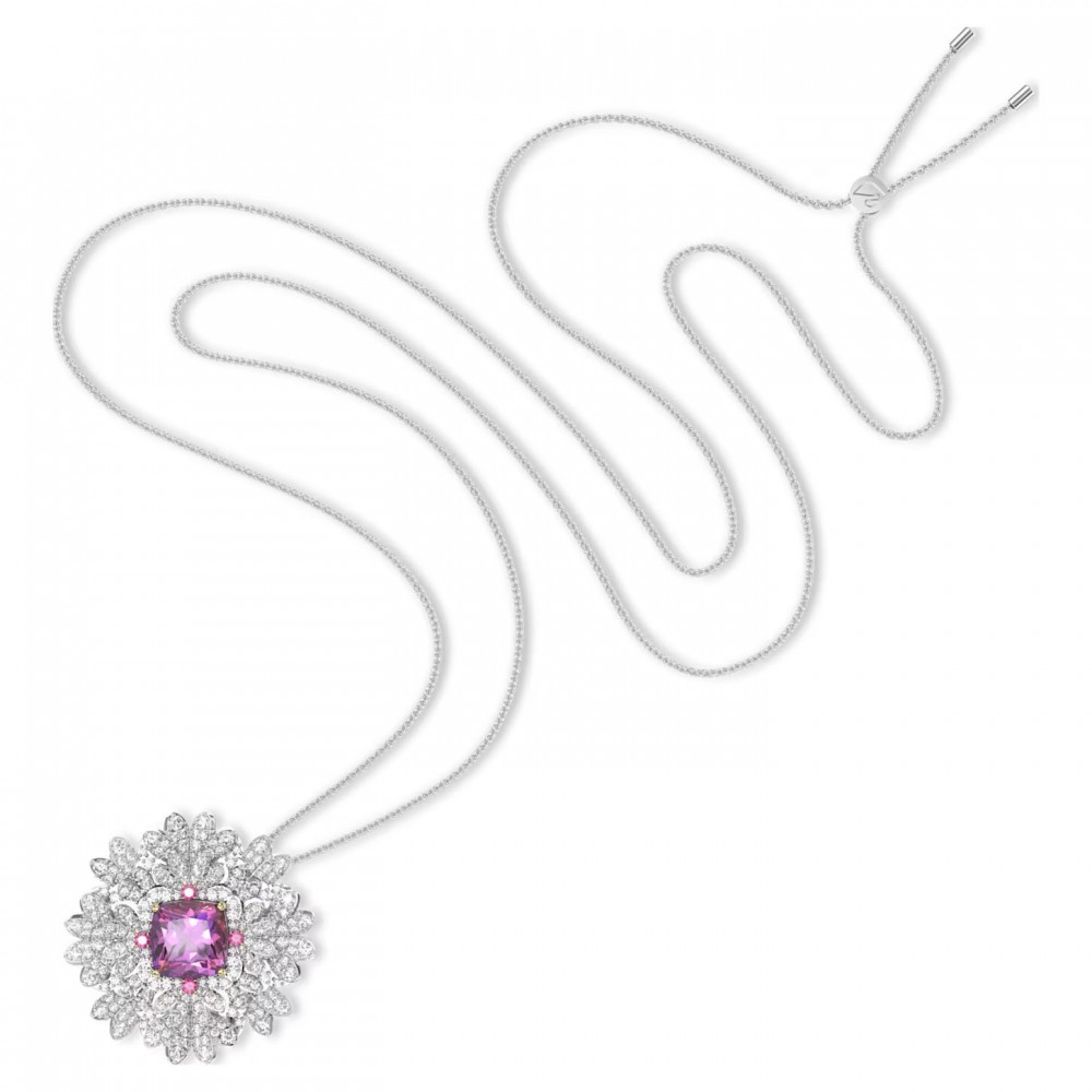 SWAROVSKI Eternal Flower Καρφίτσα Λουλούδι,Ροζ, Φινίρισμα από διάφορα μέταλλα 5642858