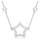 SWAROVSKI Stella Κολιέ Crystal pearls Αστέρι, Λευκό, Επιροδιωμένο 5645379