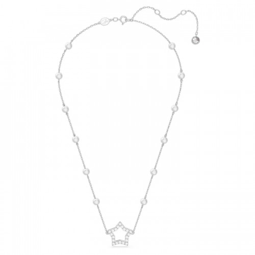 SWAROVSKI Stella Κολιέ Crystal pearls Αστέρι, Λευκό, Επιροδιωμένο 5645379