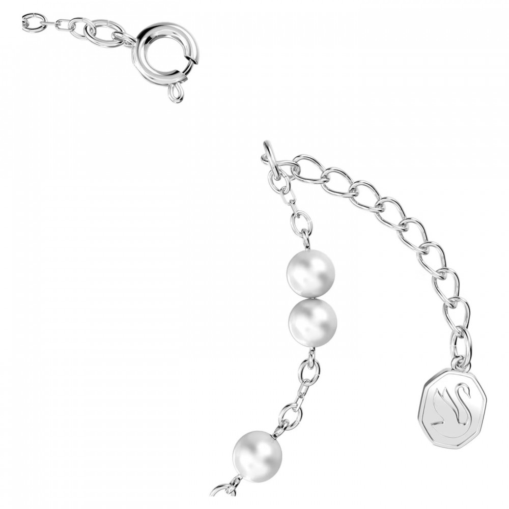 SWAROVSKI Stella Βραχιόλι Crystal pearls, Αστέρι, Λευκό, Επιροδιωμένο 5645385