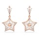 SWAROVSKI Stella Σκουλαρίκια-σταγόνα με καρφάκι, Ρομβοειδής κοπή, Αστέρι, Λευκά, Ροζ Επιχρυσωμένα 5645466