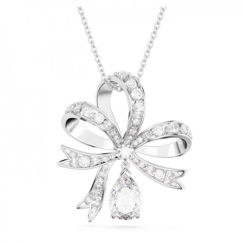 SWAROVSKI Volta Μενταγιόν Μεγάλο,Φιόγκος, Λευκό, Επιροδιωμένο 5647561