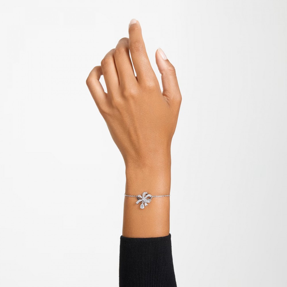 SWAROVSKI Volta Βραχιόλι Φιόγκος, Λευκό, Επιροδιωμένο 5647581