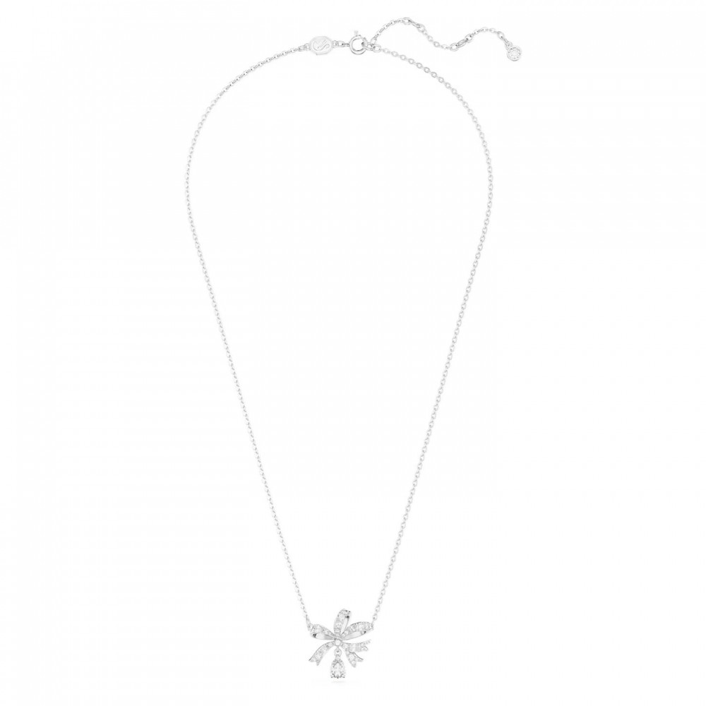 SWAROVSKI Volta Κολιέ Φιόγκος, Mικρό, Λευκό, Επιροδιωμένο 5647583