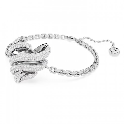 SWAROVSKI Volta Βραχιόλι Καρδιά, Λευκό, Επιροδιωμένο 5652789