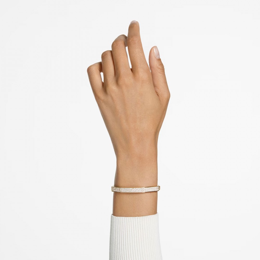 SWAROVSKI Dextera Άκαμπτο βραχιόλι Οκταγωνικό σχήμα, Λευκό, επιχρυσωμένο 5656844