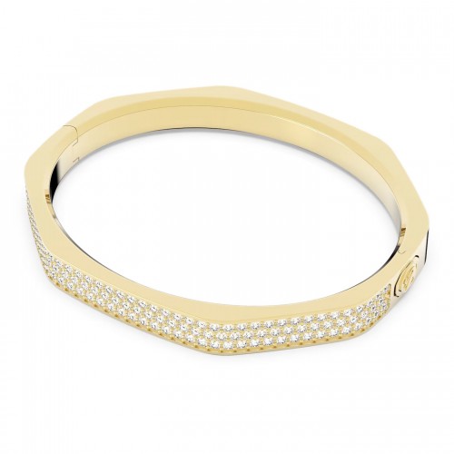 SWAROVSKI Dextera Άκαμπτο βραχιόλι Οκταγωνικό σχήμα, Λευκό, επιχρυσωμένο 5656844