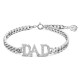 SWAROVSKI Father's Day - Dad Βραχιόλι λευκό, Επιροδιωμένο 5658330