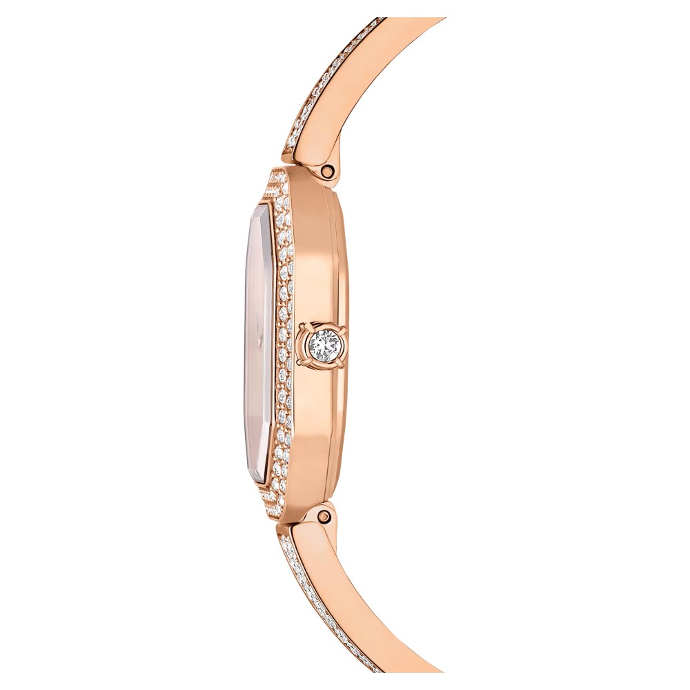 SWAROVSKI Dextera Bangle Eλβετικής κατασκευής, Μεταλλικό μπρασελέ, Χρυσός τόνος, Φινίρισμα σε χρυσό σαμπανί τόνο 5672992