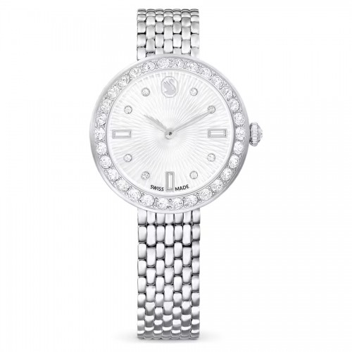 SWAROVSKI Ρολόι Certa Eλβετικής κατασκευής, Μεταλλικό μπρασελέ, Ασημί τόνος 5673022
