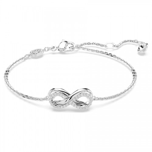 SWAROVSKI Βραχιόλι Hyperbola Άπειρο, Λευκό, Επιμετάλλωση ροδίου 5679664
