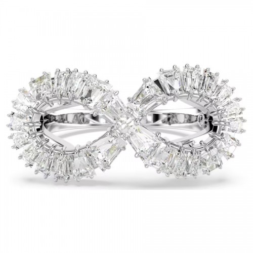 SWAROVSKI Δαχτυλίδι κοκτέιλ Hyperbola Άπειρο, Λευκό, Επιμετάλλωση ροδίου 5679697