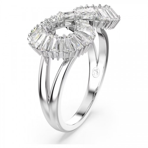 SWAROVSKI Δαχτυλίδι κοκτέιλ Hyperbola Άπειρο, Λευκό, Επιμετάλλωση ροδίου 5679697