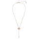 SWAROVSKI Idyllia Y Μενταγιόν με αλυσίδα, Pearl Crystal, "Κοχύλι" Ροζ-Χρυσός Τόνος 5680299