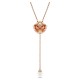 SWAROVSKI Idyllia Y Μενταγιόν με αλυσίδα, Pearl Crystal, "Κοχύλι" Ροζ-Χρυσός Τόνος 5680299