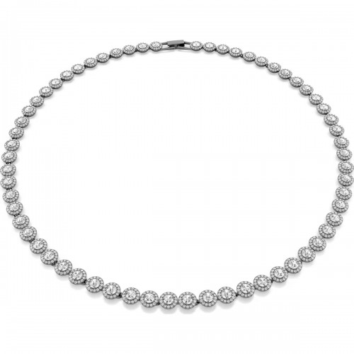 SWAROVSKI Una Κολιέ, Στρογγυλή κοπή, Λευκό, Επιρουθηνιωμένο 5681057