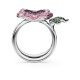 SWAROVSKI Δαχτυλίδι κοκτέιλ Alice in Wonderland Λουλούδι, Πολύχρωμο, Επιμετάλλωση ροδίου 5682817