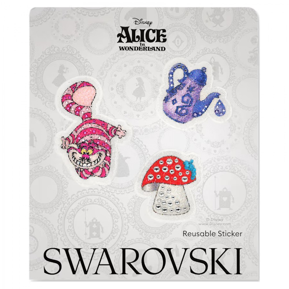SWAROVSKI Αφαιρούμενα αυτοκόλλητα Alice in Wonderland Γάτα, τσαγιέρα, μανιτάρι 5689428