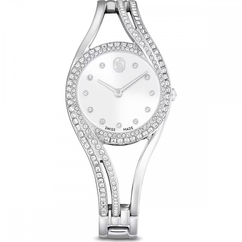 SWAROVSKI Hyperbola Bangle Eλβετικής κατασκευής, Μπρασελέ από Ανοξείδωτο Ατσάλι, Ασημί τόνος, 5689432 SWAROVSKI Hyperbola Bangle Eλβετικής κατασκευής, Μπρασελέ από Ανοξείδωτο Ατσάλι, Ασημί τόνος, 5689432