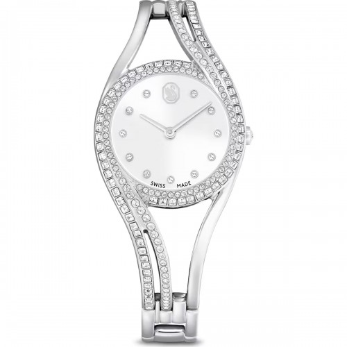 SWAROVSKI Hyperbola Bangle Eλβετικής κατασκευής, Μπρασελέ από Ανοξείδωτο Ατσάλι, Ασημί τόνος, 5689432