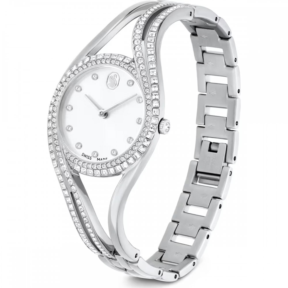SWAROVSKI Hyperbola Bangle Eλβετικής κατασκευής, Μπρασελέ από Ανοξείδωτο Ατσάλι, Ασημί τόνος, 5689432 SWAROVSKI Hyperbola Bangle Eλβετικής κατασκευής, Μπρασελέ από Ανοξείδωτο Ατσάλι, Ασημί τόνος, 5689432