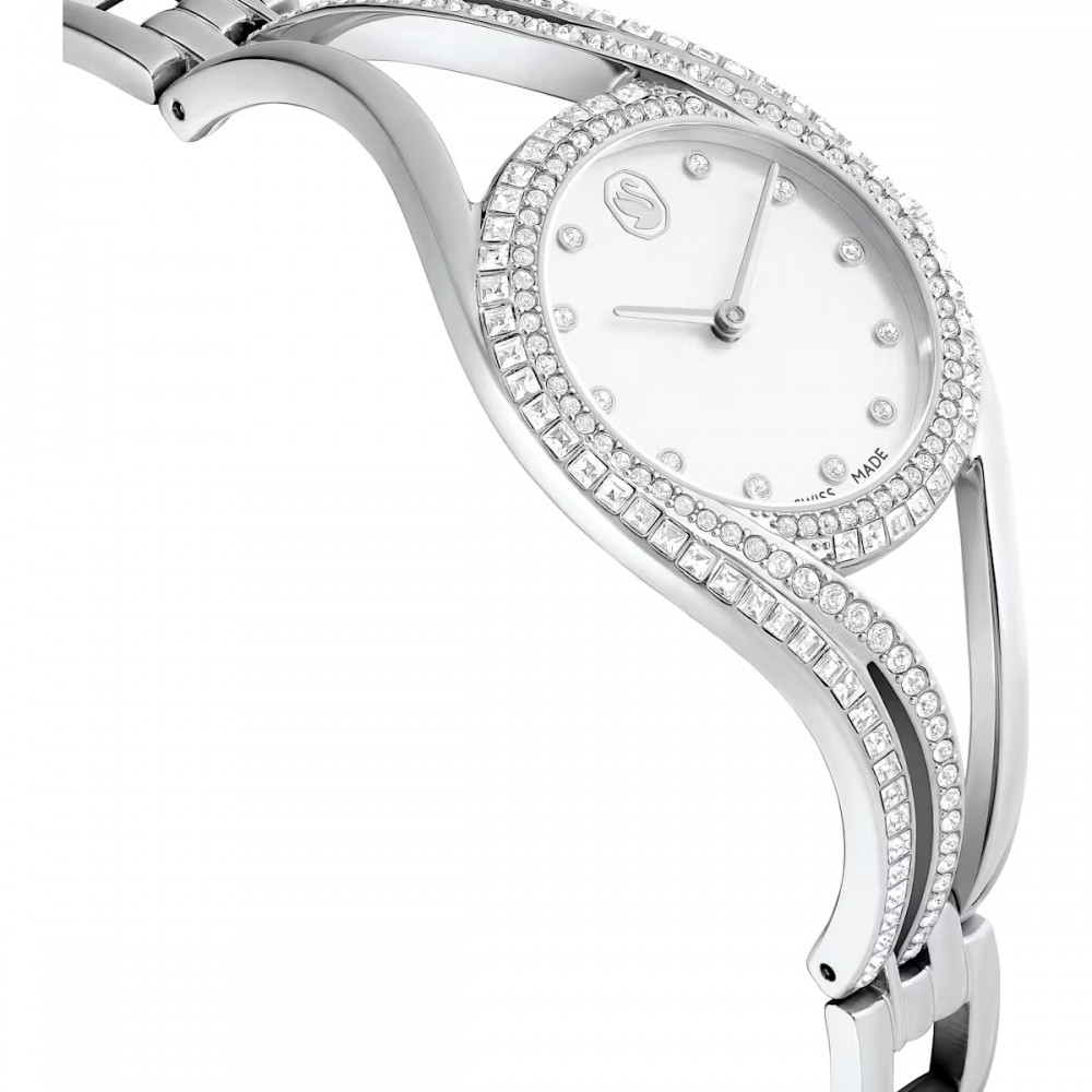SWAROVSKI Hyperbola Bangle Eλβετικής κατασκευής, Μπρασελέ από Ανοξείδωτο Ατσάλι, Ασημί τόνος, 5689432 SWAROVSKI Hyperbola Bangle Eλβετικής κατασκευής, Μπρασελέ από Ανοξείδωτο Ατσάλι, Ασημί τόνος, 5689432