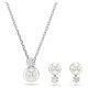 SWAROVSKI Matrix Set, Crystal pearl, Στρογγυλή κοπή, Λευκό, Επιροδιωμένο 5689624