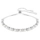 SWAROVSKI Βραχιόλι Matrix Crystal Pearl, Στρογγυλή κοπή, Λευκό, Επιμετάλλωση ροδίου 5689633