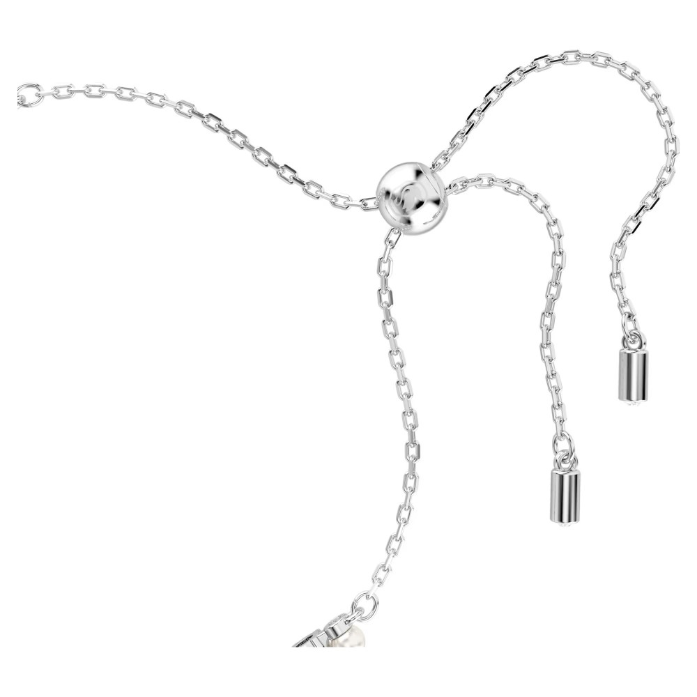 SWAROVSKI Βραχιόλι Matrix Crystal Pearl, Στρογγυλή κοπή, Λευκό, Επιμετάλλωση ροδίου 5689633