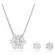 SWAROVSKI Idyllia Set, Μείξη κοπών, Χιονονυφάδα, Λευκό, Επιροδιωμένο 5691486