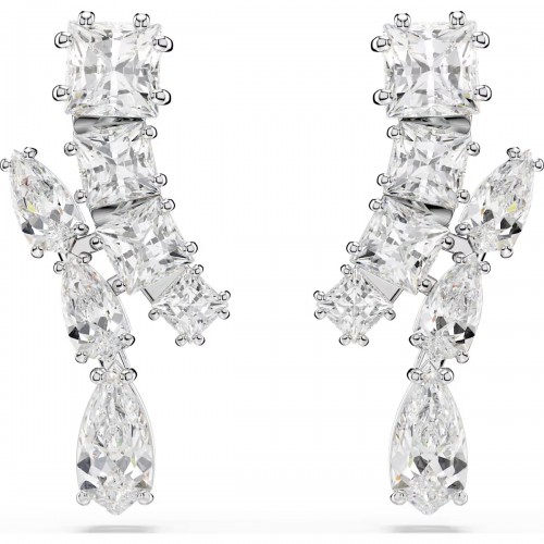 SWAROVSKI Matrix Σκουλαρίκια Μίξη Κοπών, Λευκά, Επιροδιωμένα 5700418