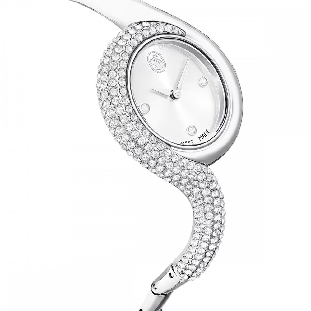 SWAROVSKI Dextera Bangle Eλβετικής κατασκευής, Μπρασελέ από Ανοξείδωτο Ατσάλι, Ασημί τόνος, 5700996 SWAROVSKI Dextera Bangle Eλβετικής κατασκευής, Μπρασελέ από Ανοξείδωτο Ατσάλι, Ασημί τόνος, 5700996
